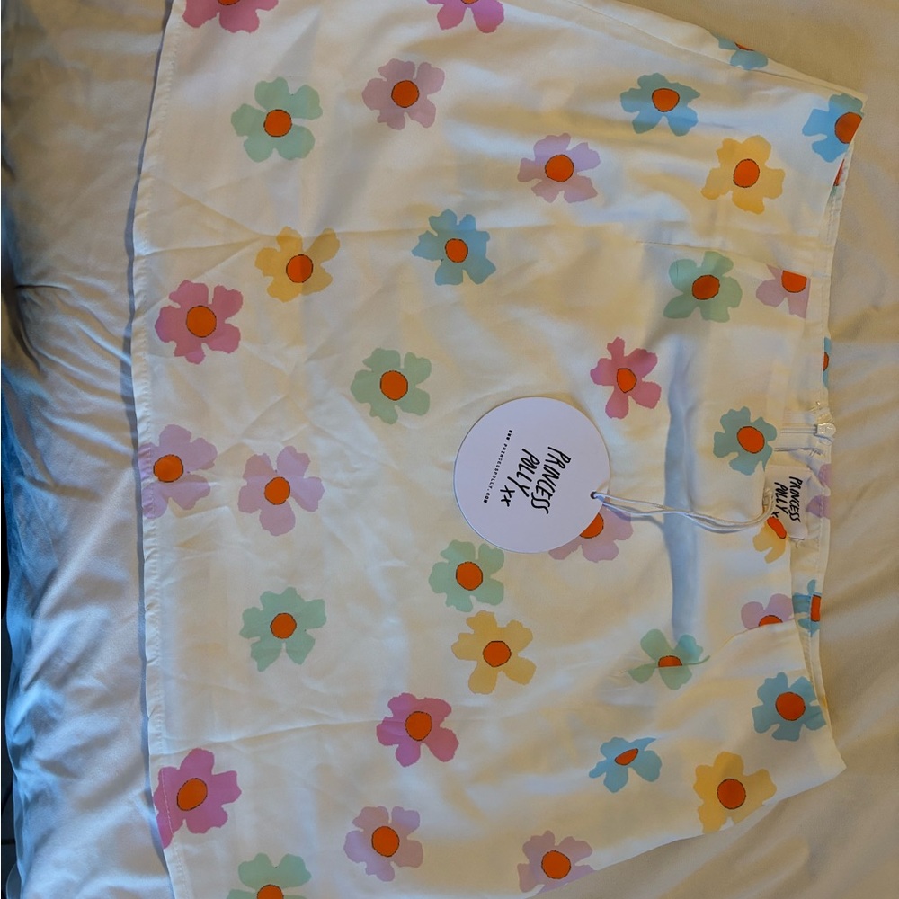 Princess Polly Floral Kids Skirt - White, Pink, Orange, Blue